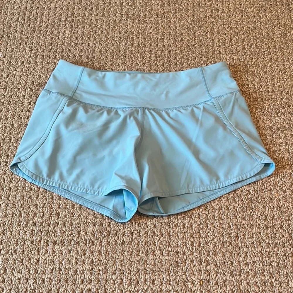 hydro blue lululemon run time shorts (size 4) - Picture 2 of 4